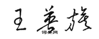 駱恆光王英旗草書個性簽名怎么寫