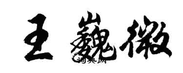 胡問遂王巍微行書個性簽名怎么寫