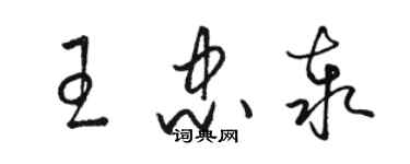 駱恆光王忠泰草書個性簽名怎么寫