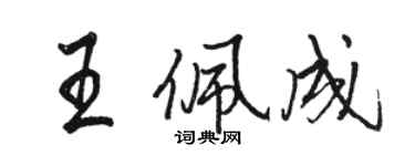 駱恆光王佩成行書個性簽名怎么寫