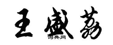 胡問遂王盛荔行書個性簽名怎么寫