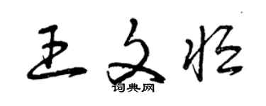 曾慶福王文恆草書個性簽名怎么寫