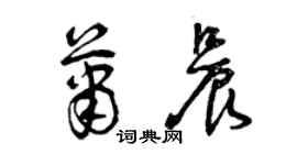 曾慶福蕭晨草書個性簽名怎么寫
