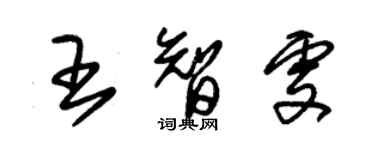 朱錫榮王智雯草書個性簽名怎么寫
