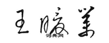 駱恆光王暖業草書個性簽名怎么寫