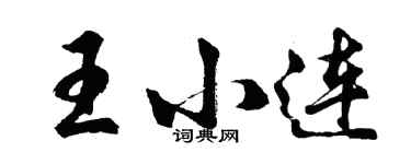 胡問遂王小連行書個性簽名怎么寫