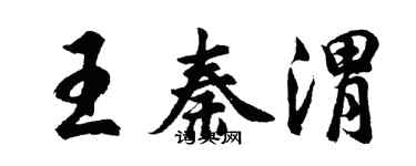 胡問遂王秦渭行書個性簽名怎么寫