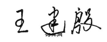 駱恆光王建殷草書個性簽名怎么寫