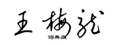 梁錦英王梅龍草書個性簽名怎么寫