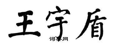 翁闓運王宇盾楷書個性簽名怎么寫