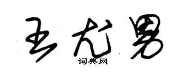 朱錫榮王尤男草書個性簽名怎么寫