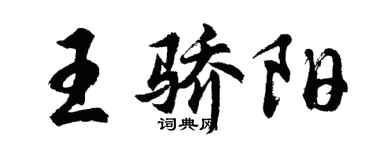 胡問遂王驕陽行書個性簽名怎么寫