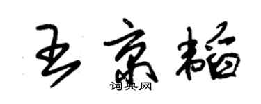 朱錫榮王京韜草書個性簽名怎么寫