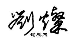 朱錫榮劉燦草書個性簽名怎么寫