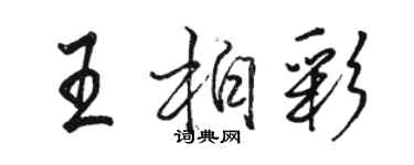 駱恆光王柏彩行書個性簽名怎么寫