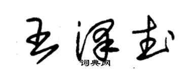 朱錫榮王澤武草書個性簽名怎么寫