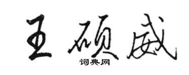 駱恆光王碩威行書個性簽名怎么寫