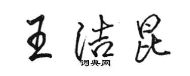 駱恆光王潔昆行書個性簽名怎么寫