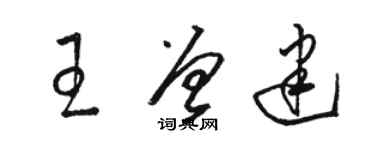 駱恆光王曾建草書個性簽名怎么寫