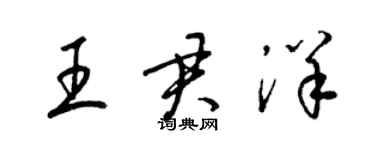 梁錦英王君洋草書個性簽名怎么寫