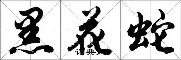 胡問遂黑花蛇行書怎么寫