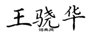 丁謙王驍華楷書個性簽名怎么寫