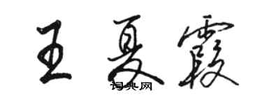 駱恆光王夏霞行書個性簽名怎么寫