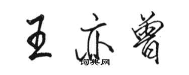 駱恆光王亦曾行書個性簽名怎么寫