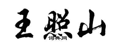胡問遂王照山行書個性簽名怎么寫