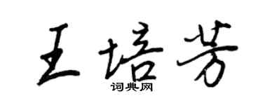 王正良王培芳行書個性簽名怎么寫