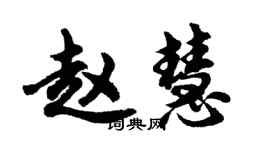胡問遂趙慧行書個性簽名怎么寫