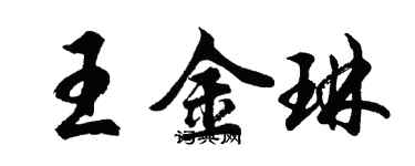 胡問遂王金琳行書個性簽名怎么寫