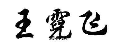 胡問遂王霓飛行書個性簽名怎么寫