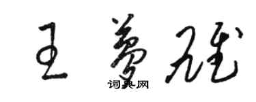 駱恆光王夢雄草書個性簽名怎么寫