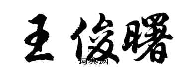 胡問遂王俊曙行書個性簽名怎么寫