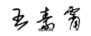 朱錫榮王素霄草書個性簽名怎么寫