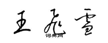 梁錦英王飛雪草書個性簽名怎么寫