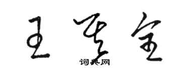 駱恆光王其全草書個性簽名怎么寫