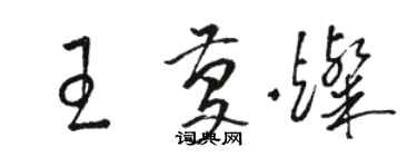 駱恆光王慶燦草書個性簽名怎么寫