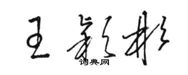 駱恆光王穎彬草書個性簽名怎么寫