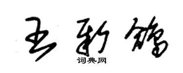 朱錫榮王新鴿草書個性簽名怎么寫