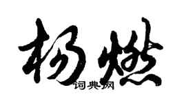 胡問遂楊燃行書個性簽名怎么寫