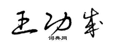 曾慶福王功成草書個性簽名怎么寫