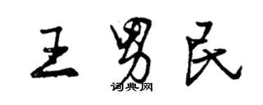 曾慶福王男民行書個性簽名怎么寫