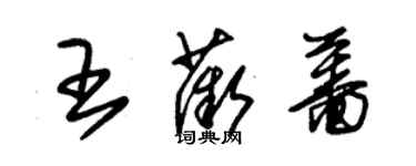 朱錫榮王薇薔草書個性簽名怎么寫