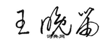 駱恆光王晚笛草書個性簽名怎么寫