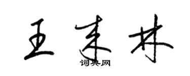 梁錦英王來林草書個性簽名怎么寫