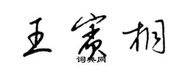 梁錦英王賓桐草書個性簽名怎么寫