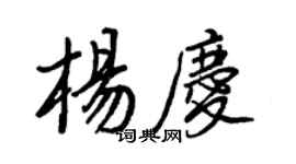 王正良楊慶行書個性簽名怎么寫