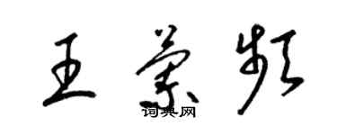 梁錦英王蘭頻草書個性簽名怎么寫